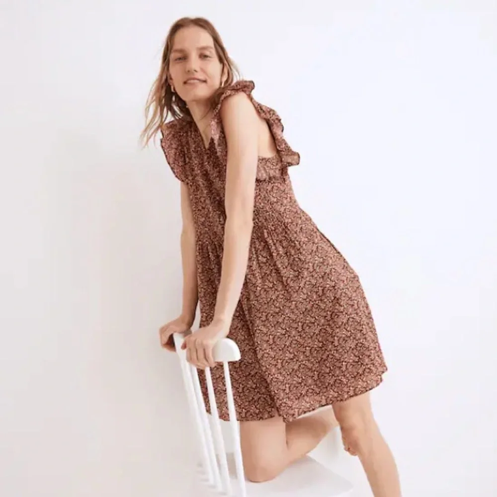Madewell Pintuck Florentine Floral Mini Dress - Picture 1 of 11